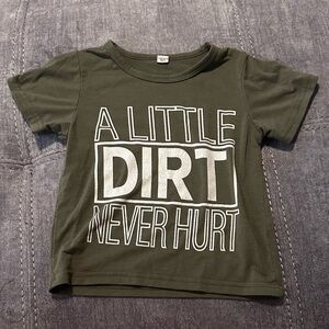 Green Short Sleeve Tee with Bold Graphic